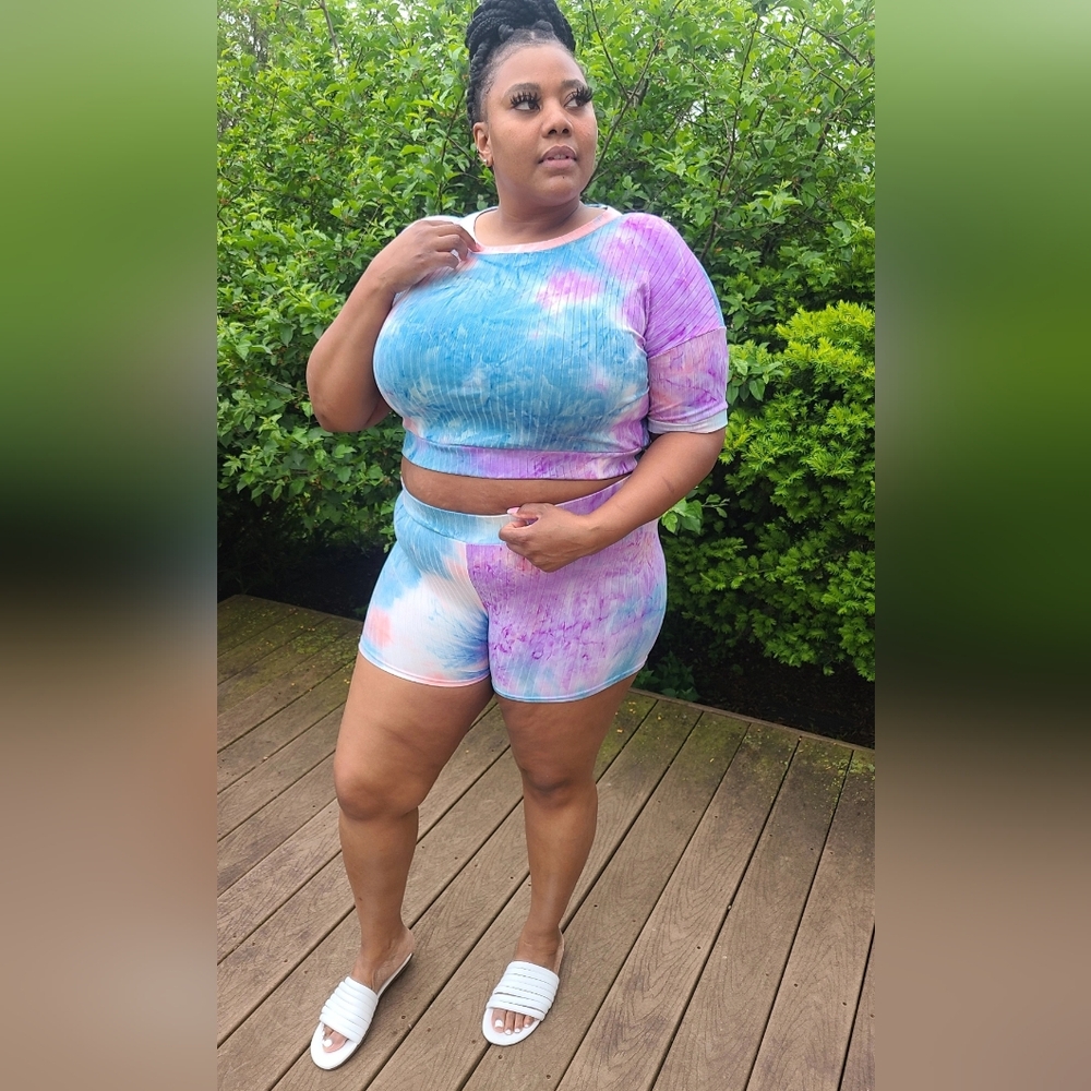 Tie-Dye Pastel Bike Shorts - Women